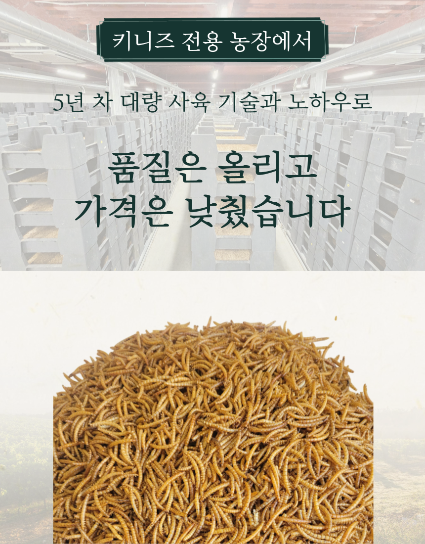 [NEW신상][무료배송] 키니즈 건조밀웜 150g 4번째
