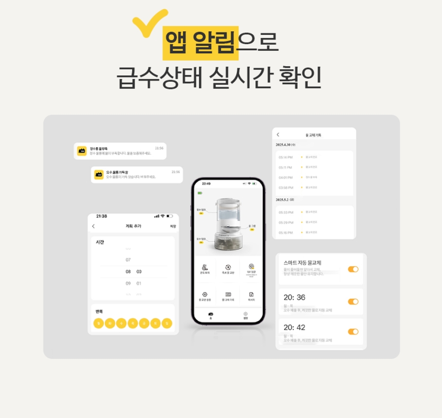[NEW신상][무료배송] 묘향가 필터제로 ai센서 무선무소음 자동급수기 5번째