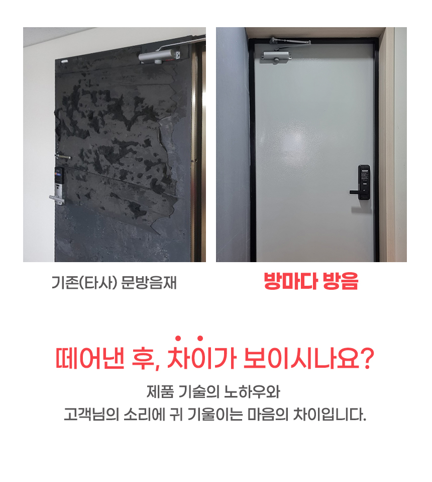 [NEW신상][무료배송] 소리가 강아지 소리를 막아주는 현관문 자석 방음재 방마다 방음 세트(8장+틈새막이 4종) 4번째