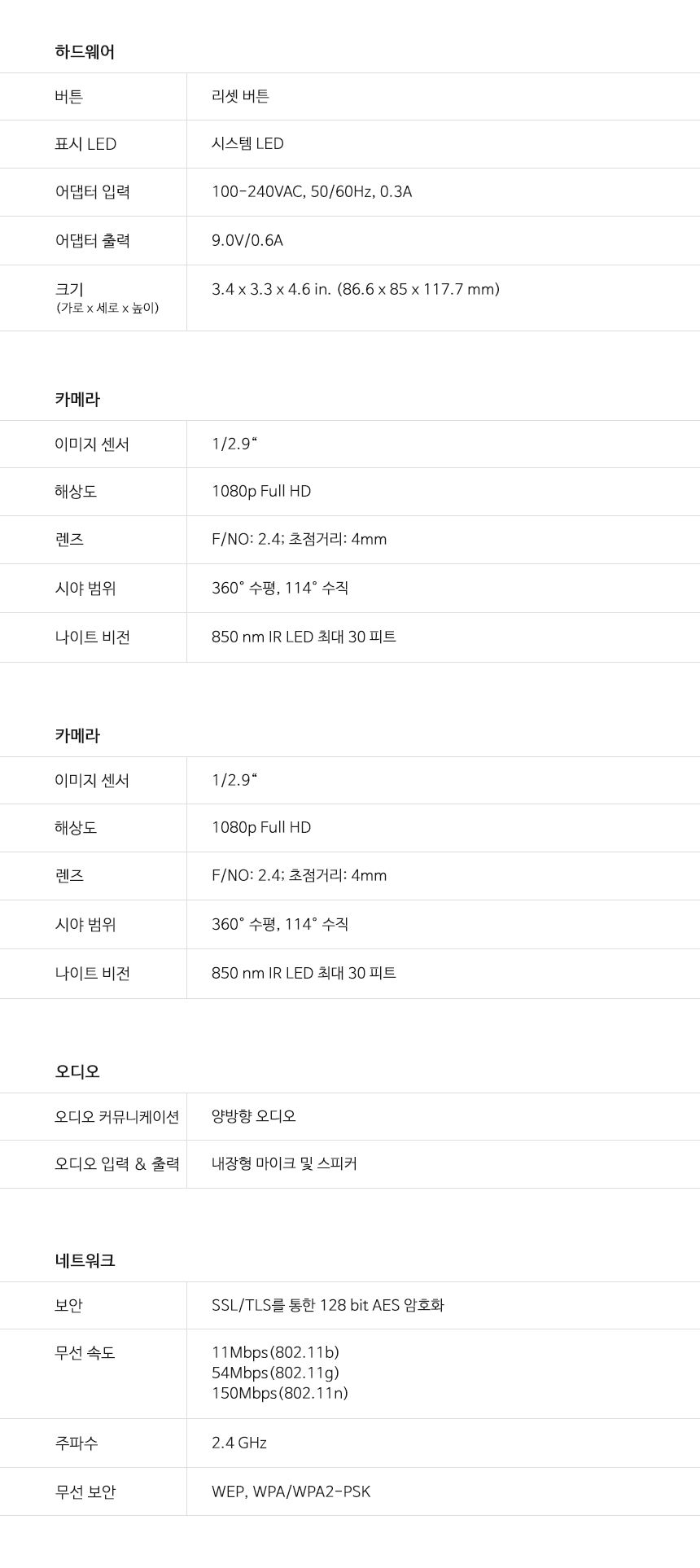 티피링크 TC70 200만 화소 1080P 360도 회전형 고화질 CCTV 23번째