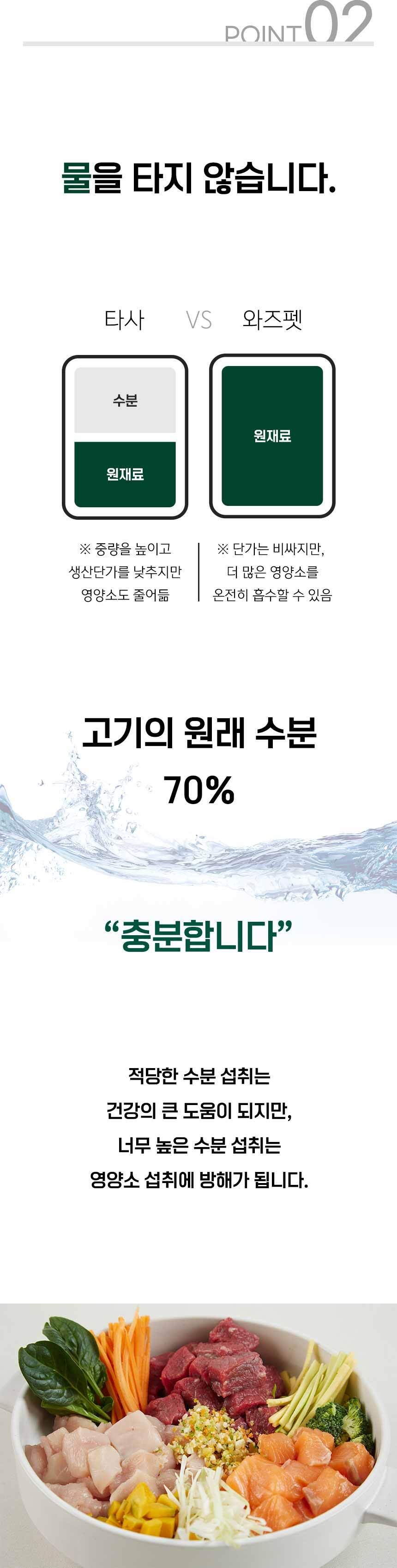 [NEW신상]와즈펫 강아지 프리미엄 화식사료 치킨 100g 11번째 상세 이미지