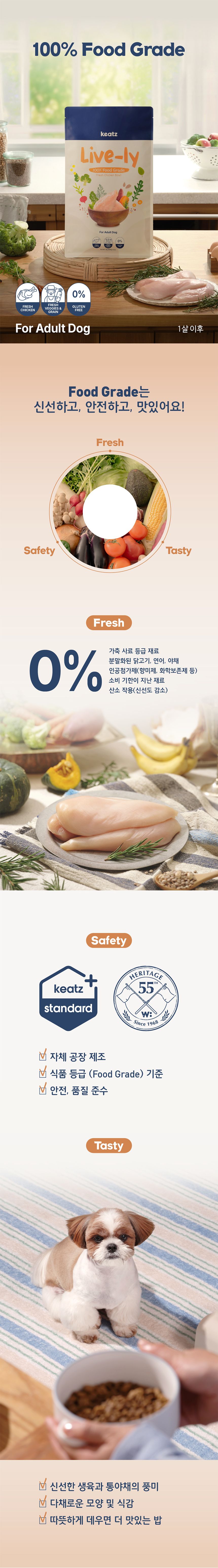 [체험단] [4개] 키츠 독 라이블리 프레시 치킨 보울 40g 1번째