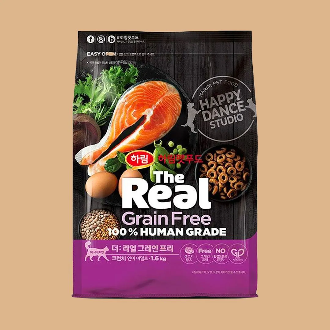 더리얼 캣 그레인프리 크런치 연어 어덜트 1.6kg