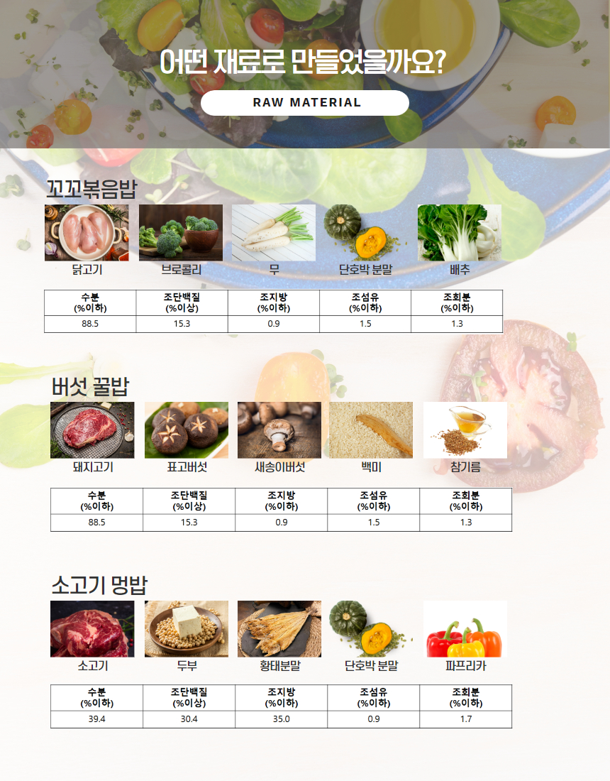 [무료배송] 오간식 독 화식 대용량 set 6번째