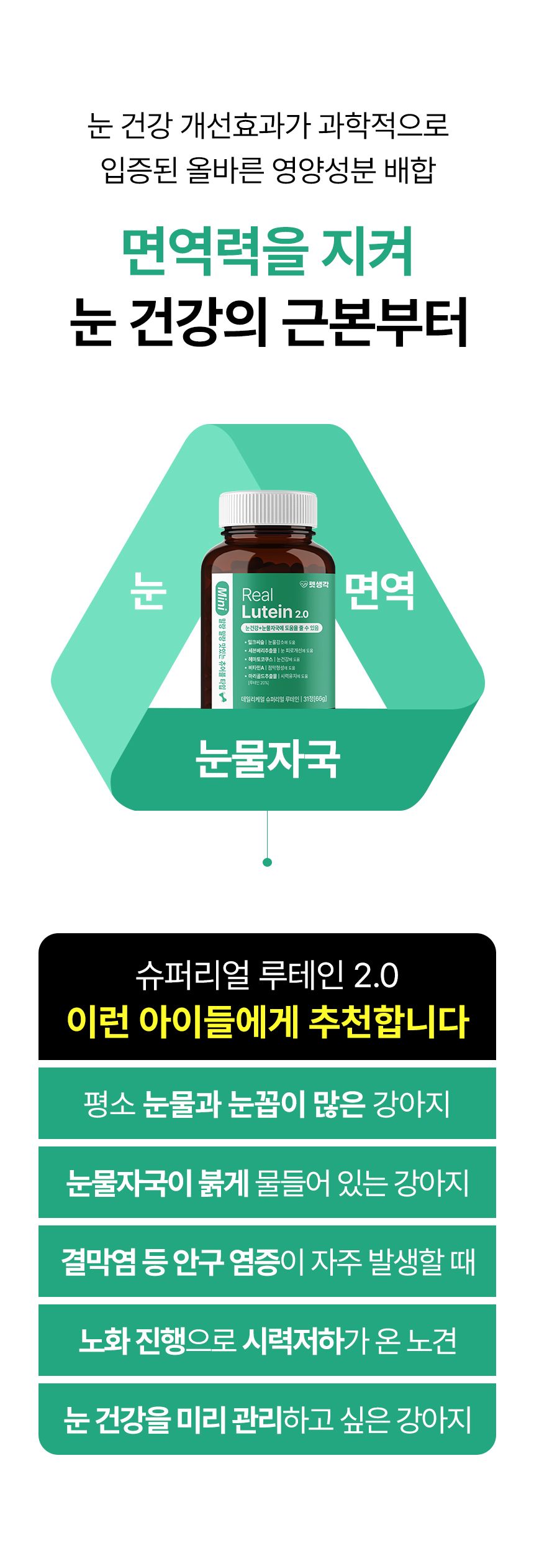 [심쿵펫페어]펫생각 독 미니 데일리케얼 리얼루테인 눈 영양제 66g  11번째