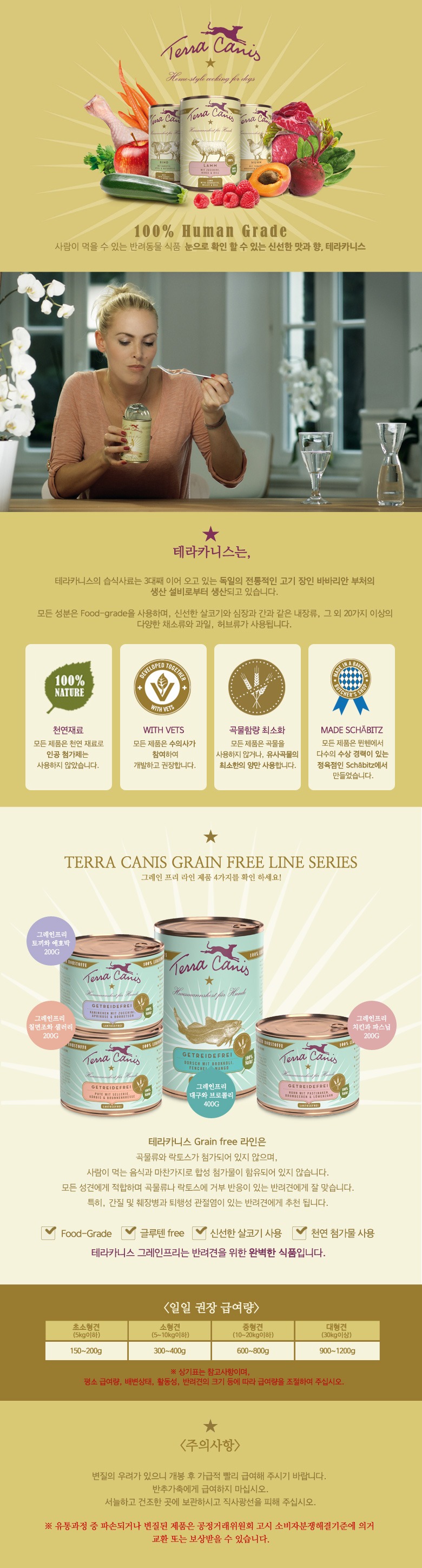 테라카니스 독 그레인프리 토끼&애호박 캔 200g 1번째