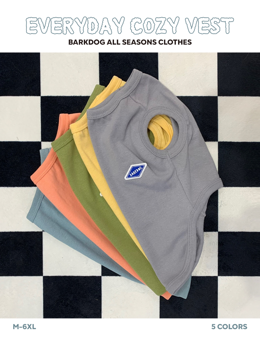 [무료배송] 바크독 에브리데이 코지베스트 실내복 5color M-6XL 2번째