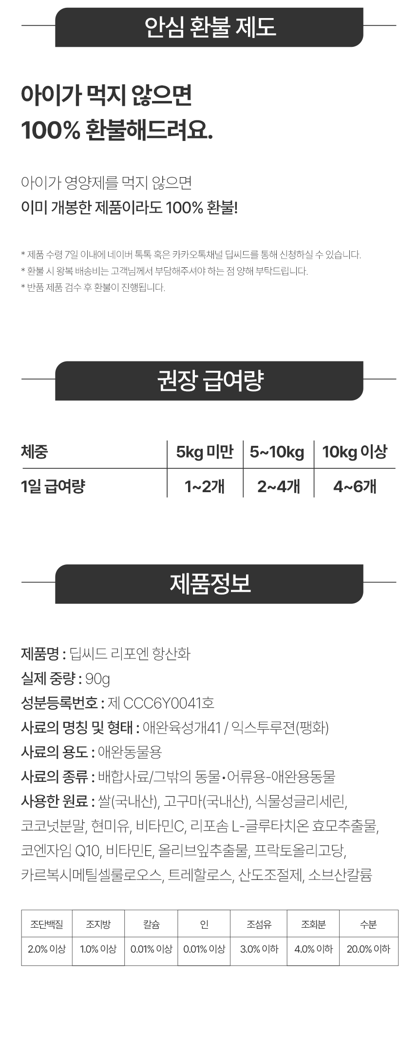 [NEW신상][무료배송] 딥씨드 리포엔 비건 식물성 항산화제 85개입 10번째