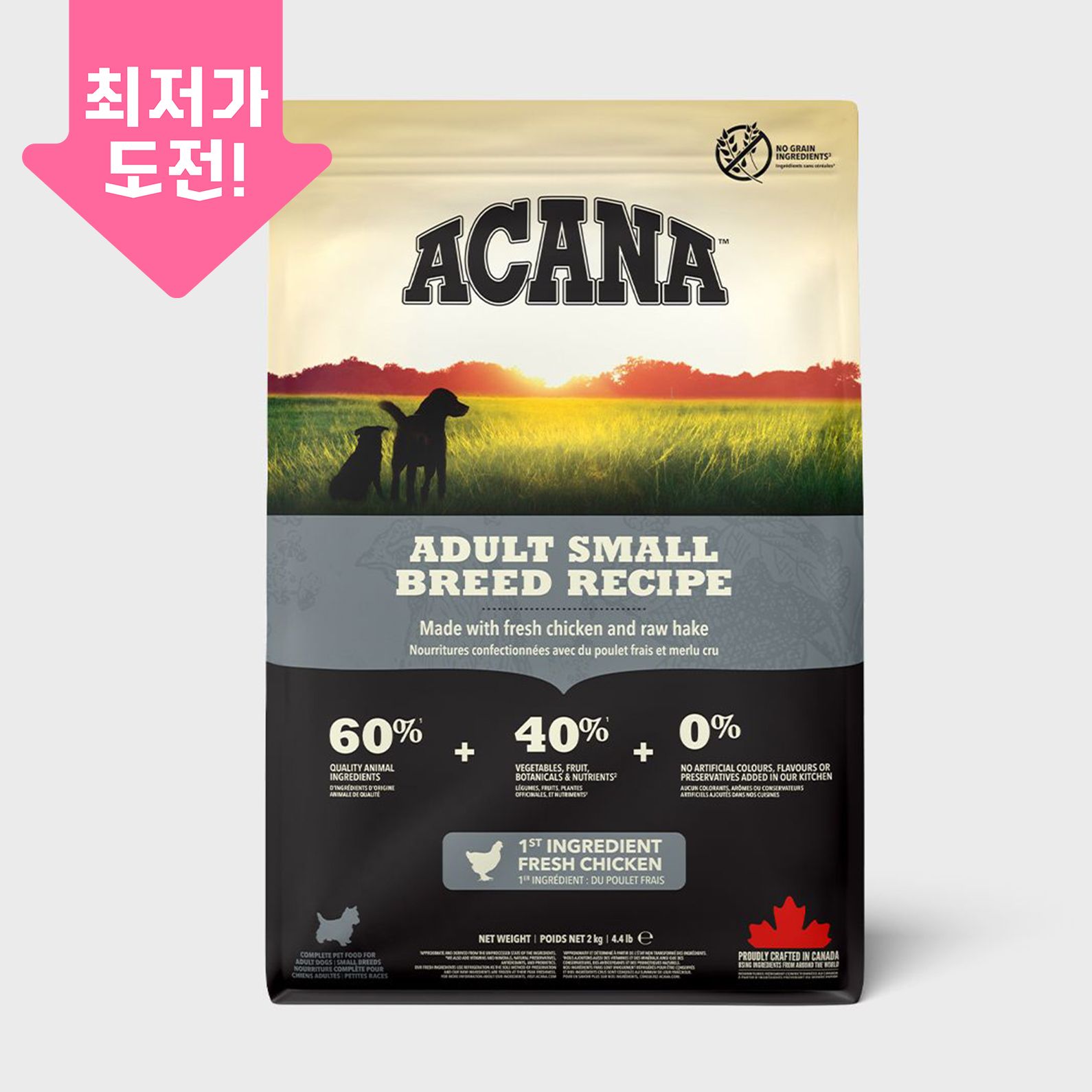 아카나 독 어덜트 스몰브리드 레시피 2kg 0번