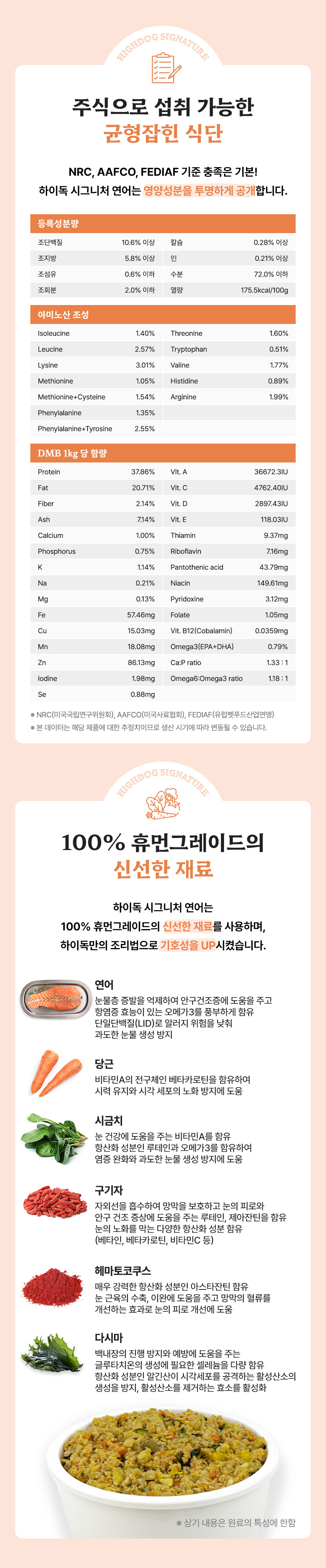 [무료배송] 하이독 시그니처 연어 화식 100g*20팩 4번째