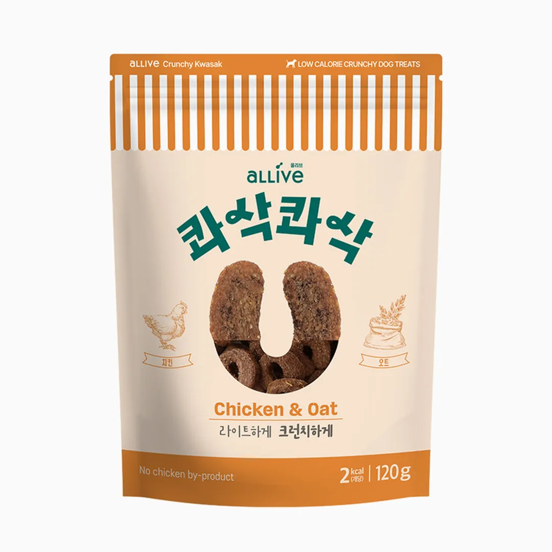 올리브 독 콰삭콰삭 치킨&오트 120g