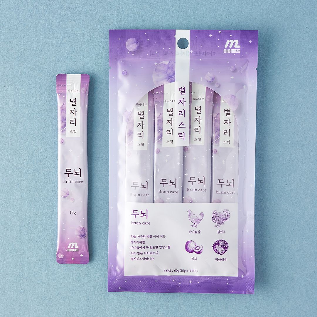 [유통기한임박, 23년8월5일] 마이베프 두뇌건강 별자리스틱 15g*4p 0번