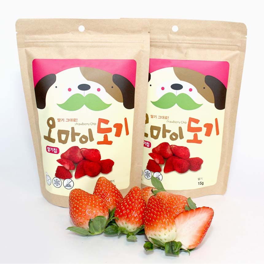 오마이도기 동결건조칩 딸기 15g  0번