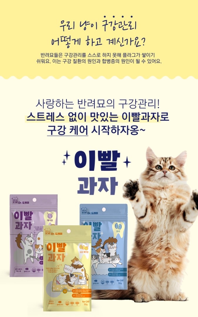 [NEW신상][무료배송] 닥터도레미 이빨과자 요로케어 50g 1번째