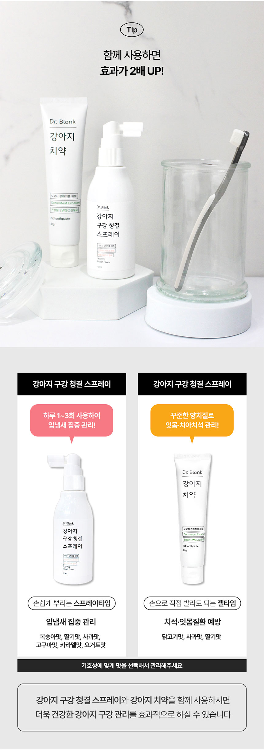 [무료배송] [2개] 닥터블랭크 독 초미세모 딥클린 칫솔 6번째