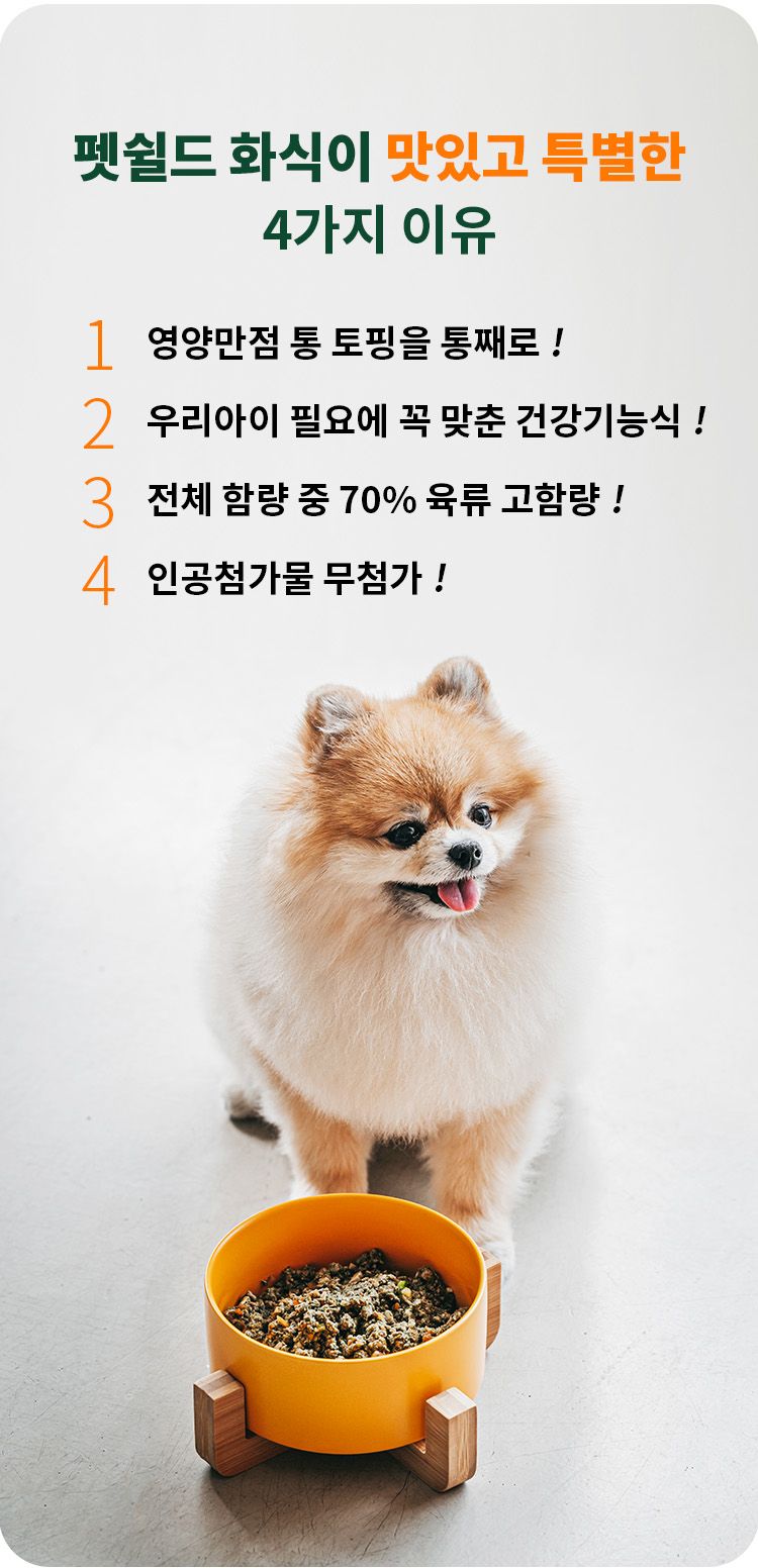 [무료배송] 펫쉴드 독 소고기&통 초록입홍합 화식 100g 4번째