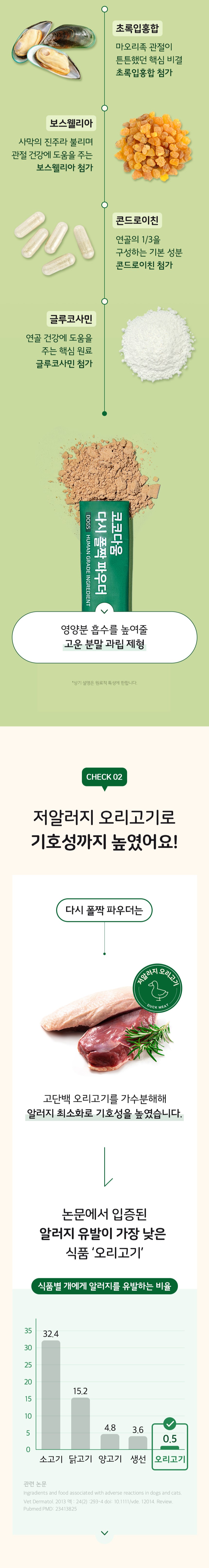 [무료배송] 코코다움 독 관절 영양 다시 폴짝 파우더 2g*30p  6번째