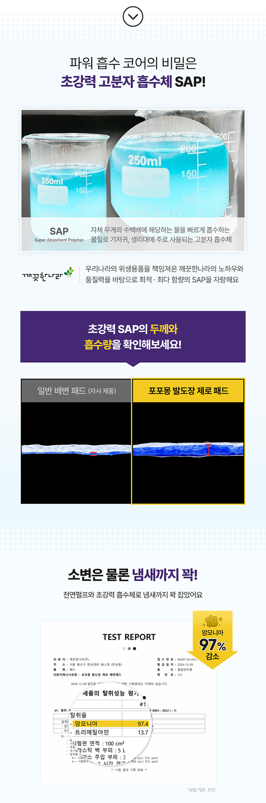 [NEW신상][무료배송] 포포몽 발도장 배변패드 표준형(소형) 50매 6번째