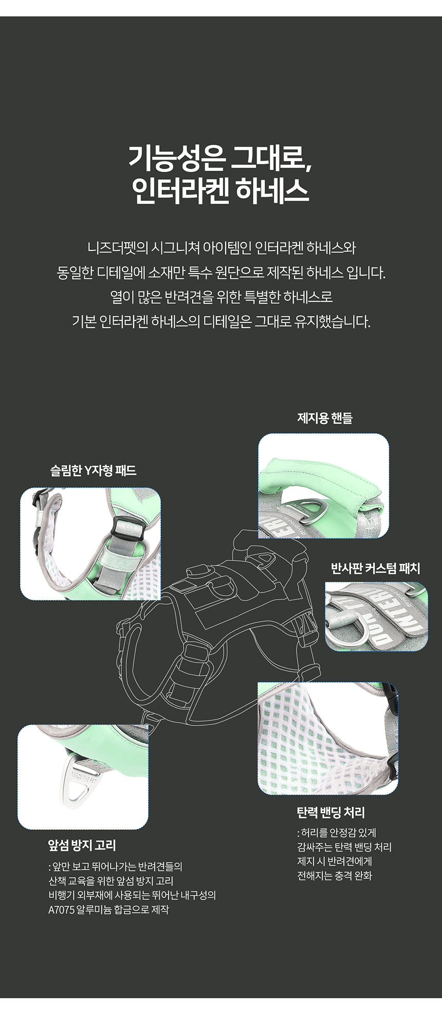 [무료배송] 니즈더펫 인터라켄 에어 쿨링 하네스 XXS-L 19번째
