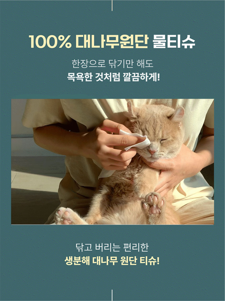 [NEW신상]페피릴리프 고양이 대나무 페이셜티슈 10팩 2번째