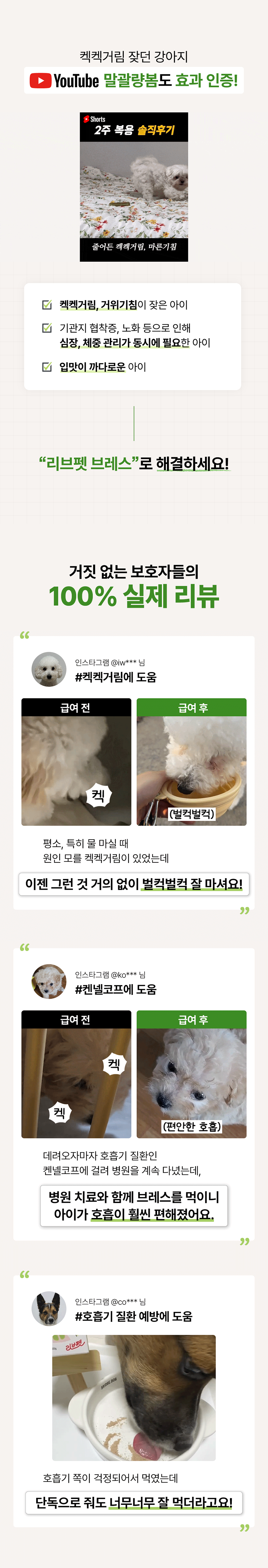 리브펫 브레스 기관지 영양제 60g 1번째