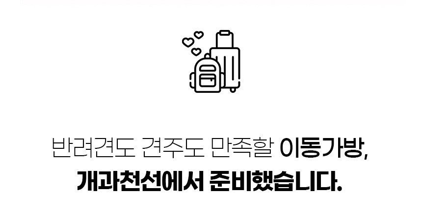 [NEW신상][무료배송] 개과천선 베리빅 이동가방 (라이트 아이보리/그레이) 4번째
