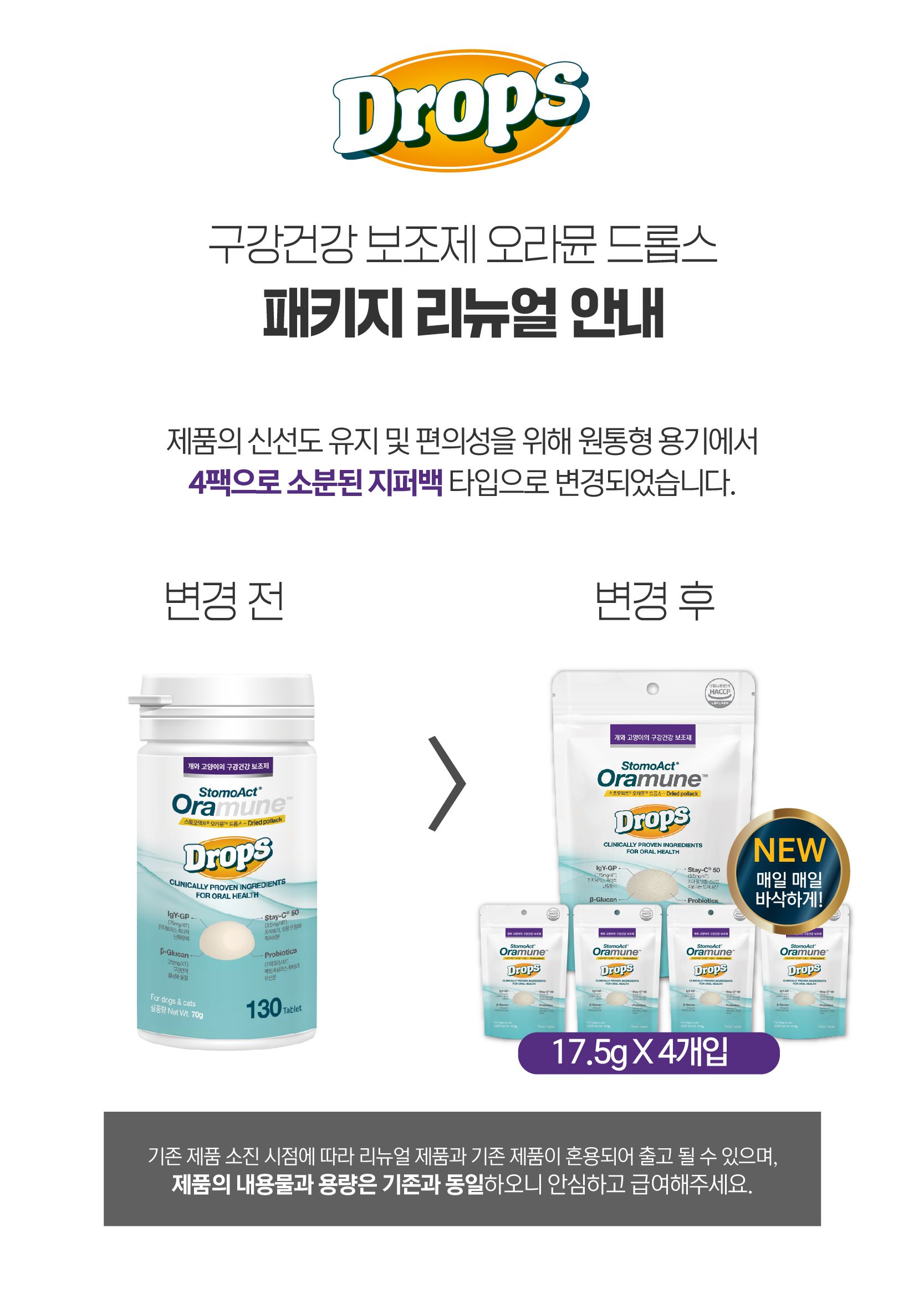 시그니처바이 스토모액트 오라뮨 드롭스 구강영양 츄어블 130ea 1번째