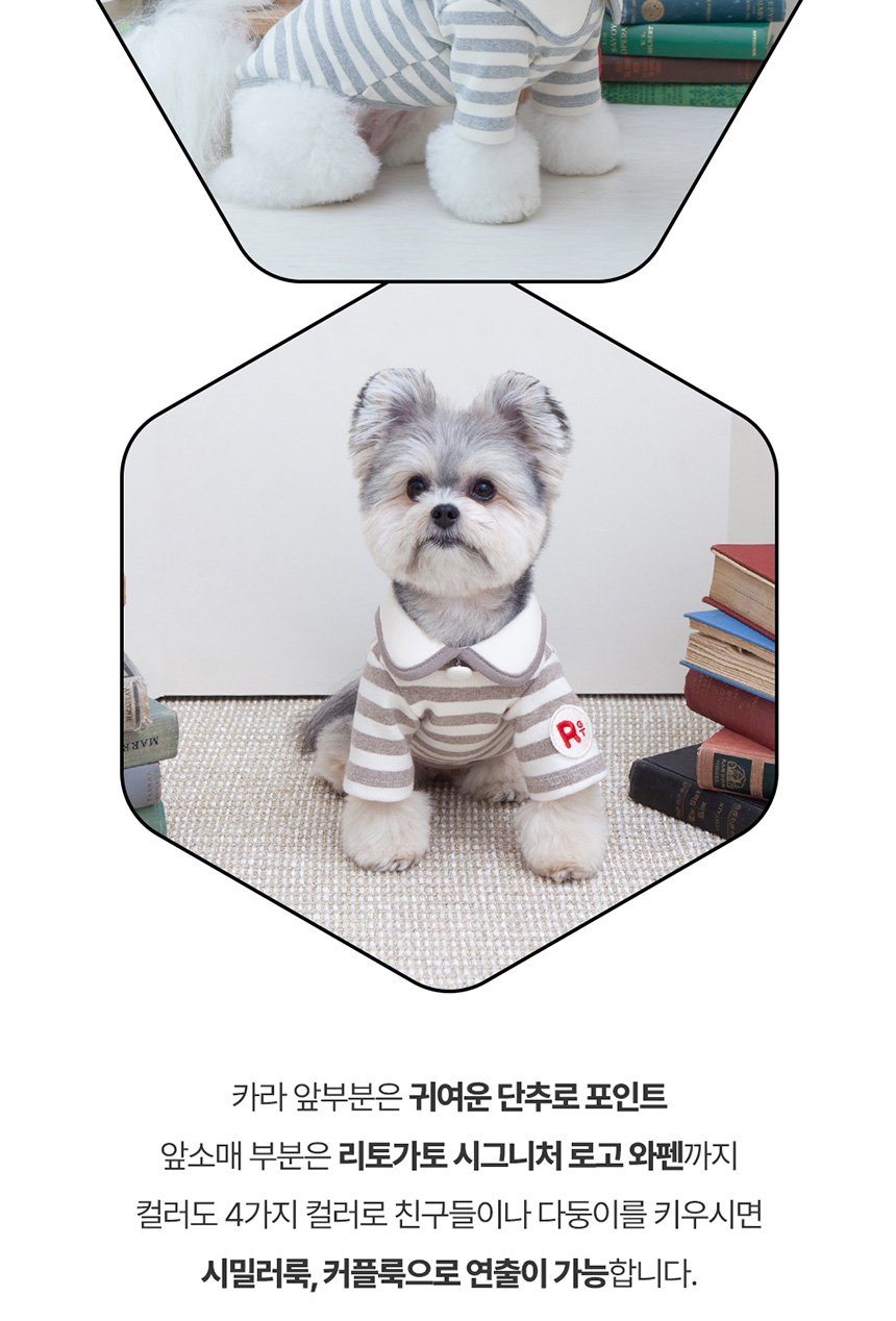[무료배송] 리토가토 윈터 마린 티셔츠 블루/브라운/레드 S-2XL 3번째