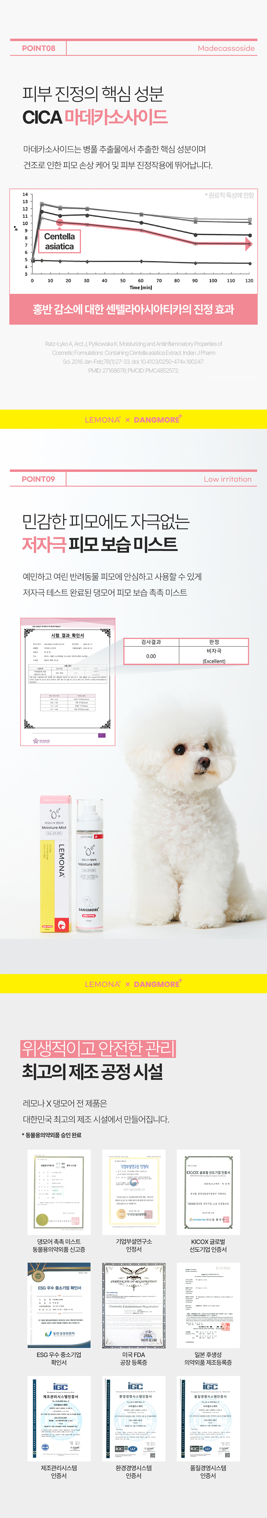 [무료배송] 레모나 X 댕모어 촉촉 미스트150ml 8번째
