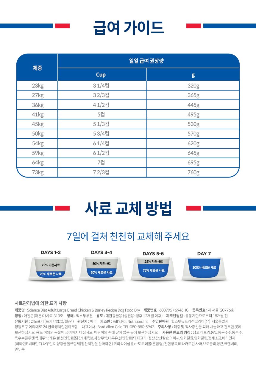[심쿵펫페어][추가증정] 힐스 독 어덜트 라지브리드 6.8kg + 어덜트 스몰포 스튜 치킨&야채 99g 증정 7번째