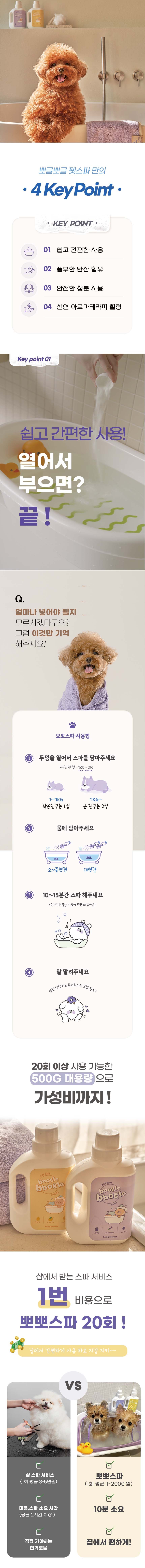 [무료배송] 크르릉 독 뽀글뽀글 펫 스파 트러블 레몬 500g 3번째