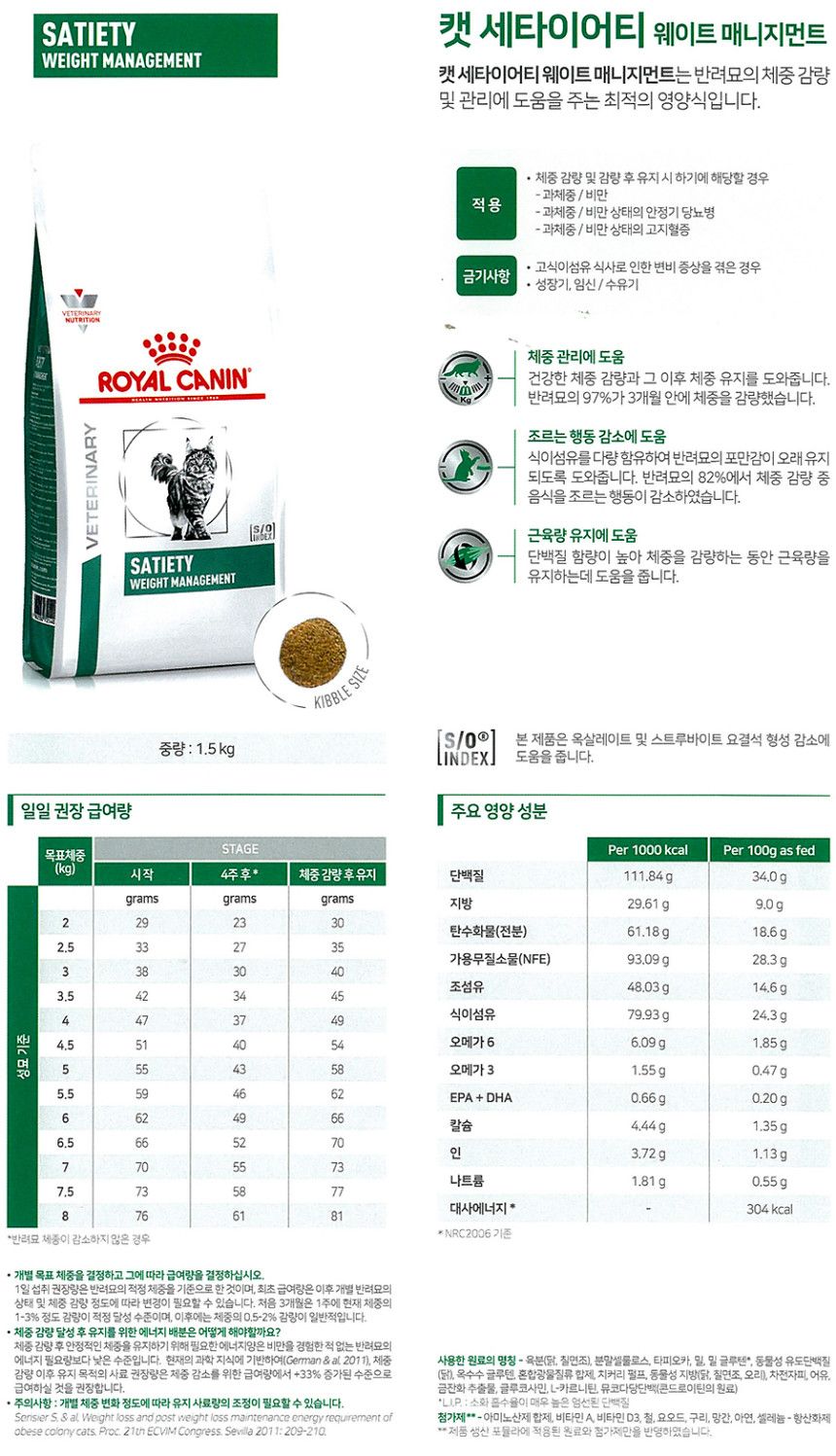[무료배송] 로얄캐닌 캣 세타이어티 1.5kg 1번째