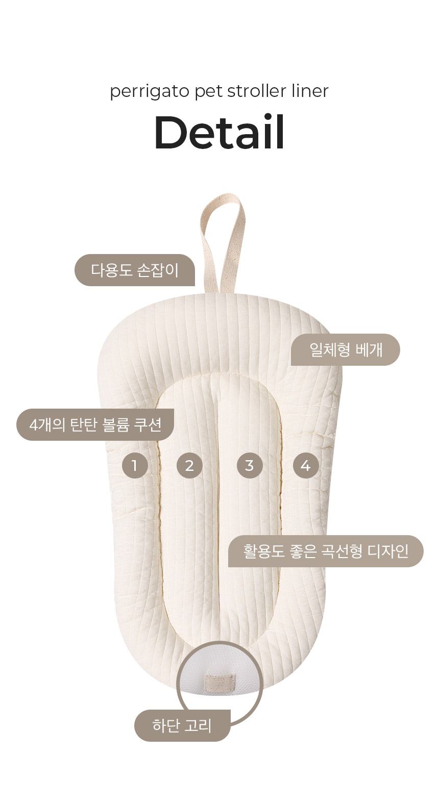 [무료배송] 페리가토 양면 사계절 유모차 방석 10종 7번째