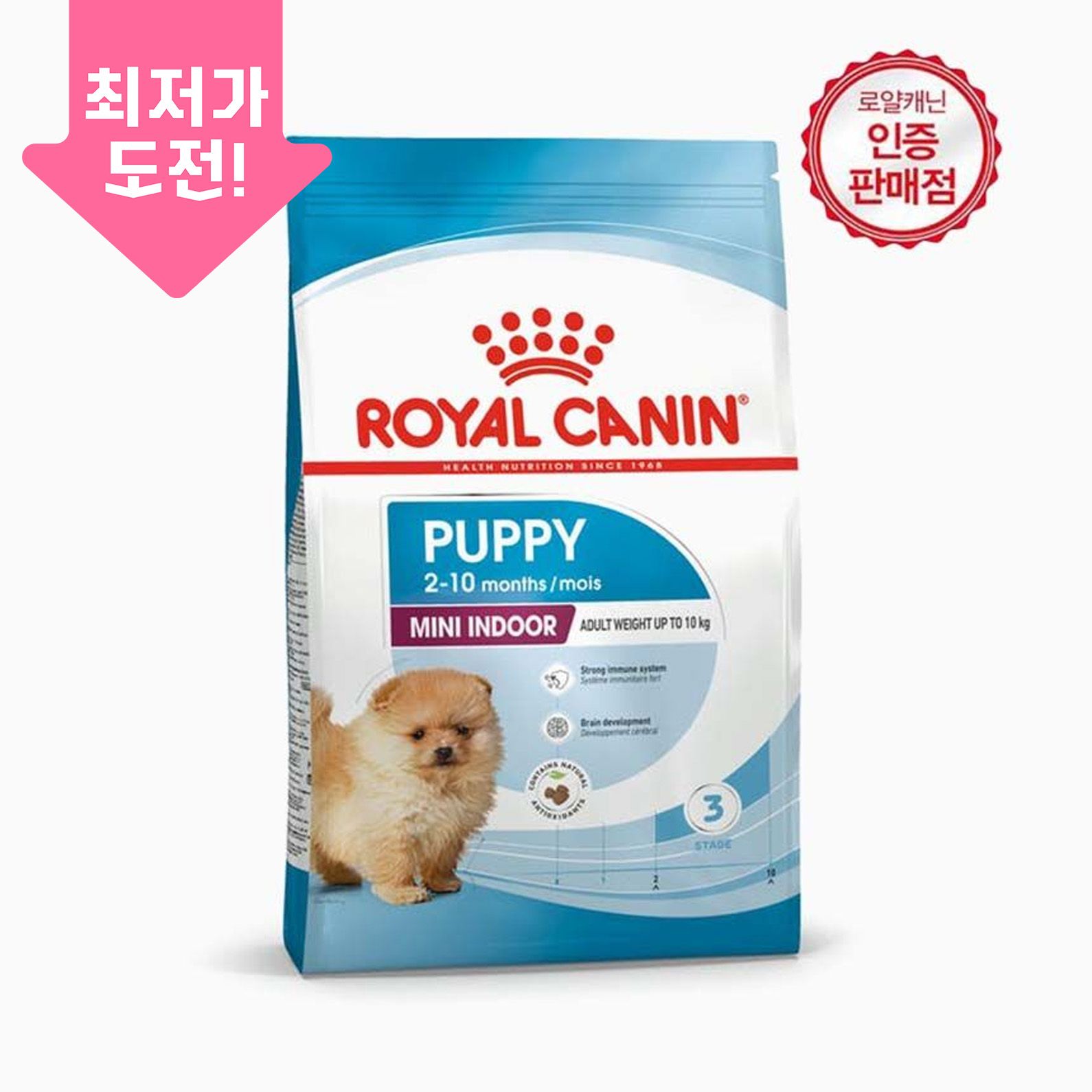 로얄캐닌 독 미니 인도어 퍼피 8.7kg 면역력 0번