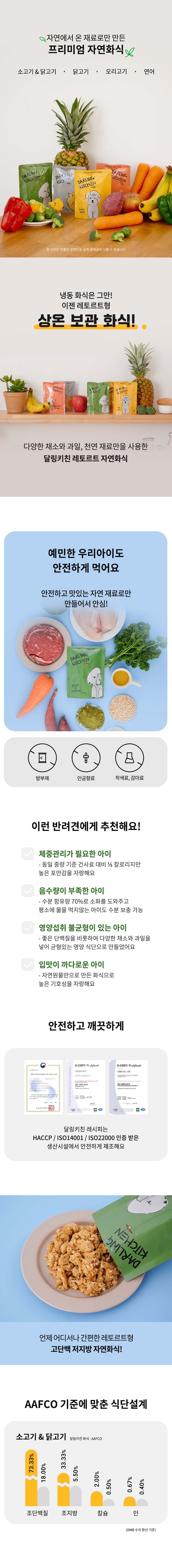달링키친 독 자연화식 소고기&닭고기 100g  1번째