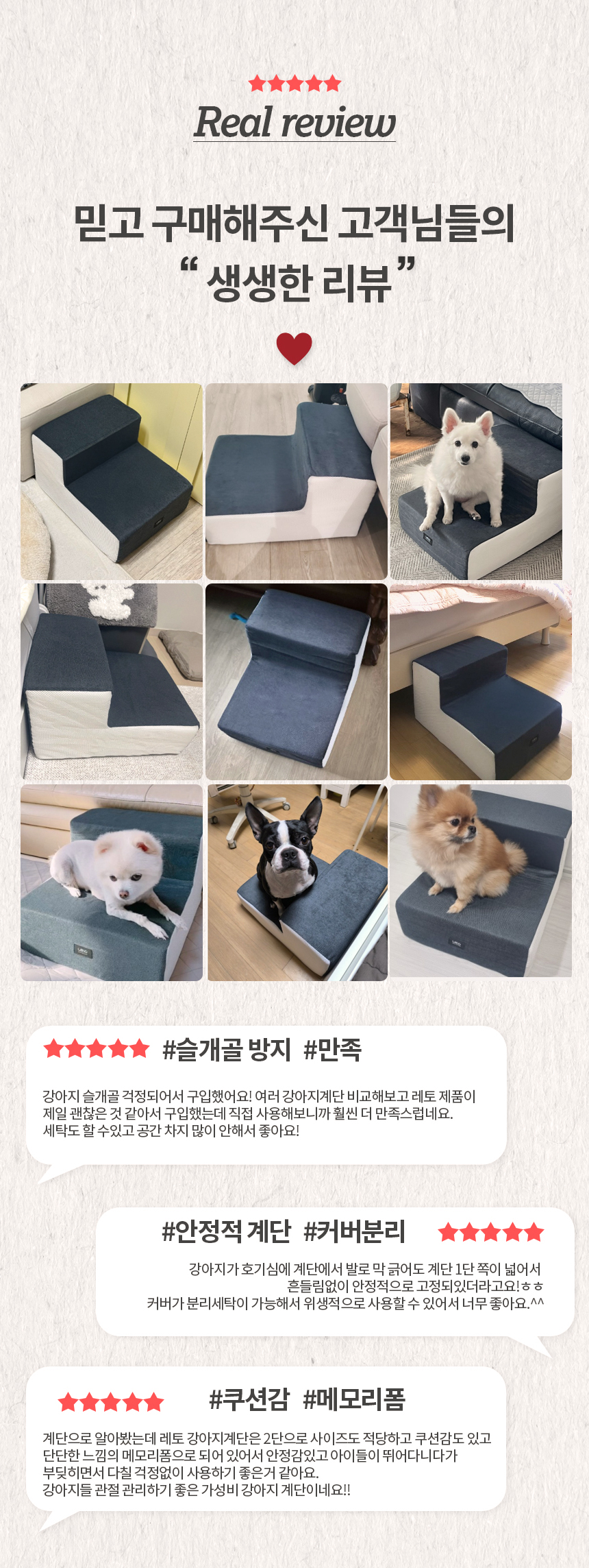 [무료배송] 레토 2단 논슬립 펫 스텝 1번째