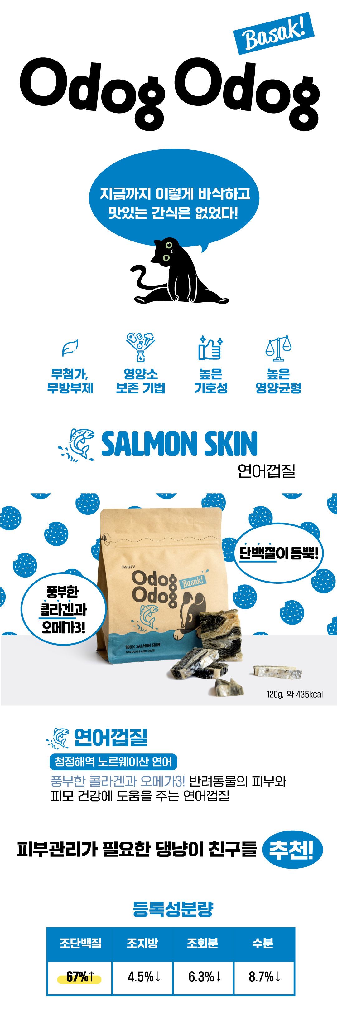 [무료배송] 스위피 오독오독 바삭 연어껍질 120g 3번째