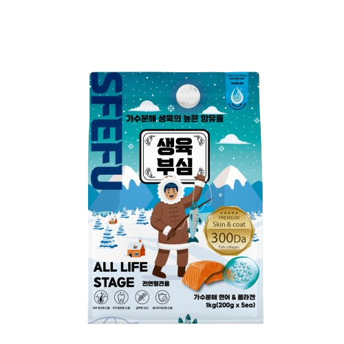 스페푸 독 생육부심 연어&콜라겐 가수분해사료 제품