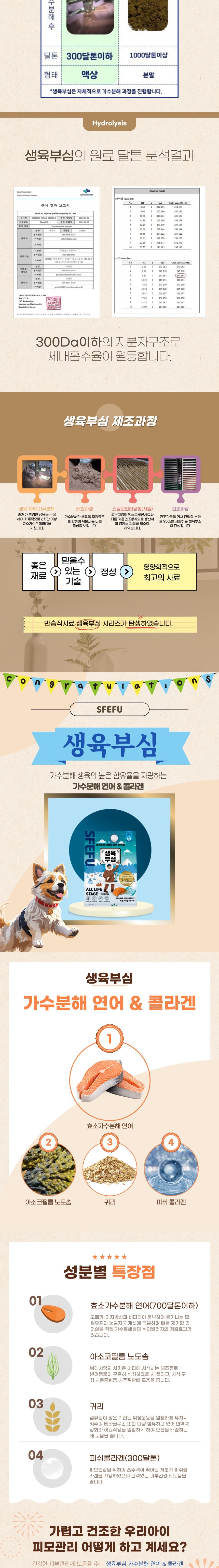 [NEW신상][무료배송] 스페푸 독 생육부심 연어&콜라겐 가수분해사료 1kg 2번째