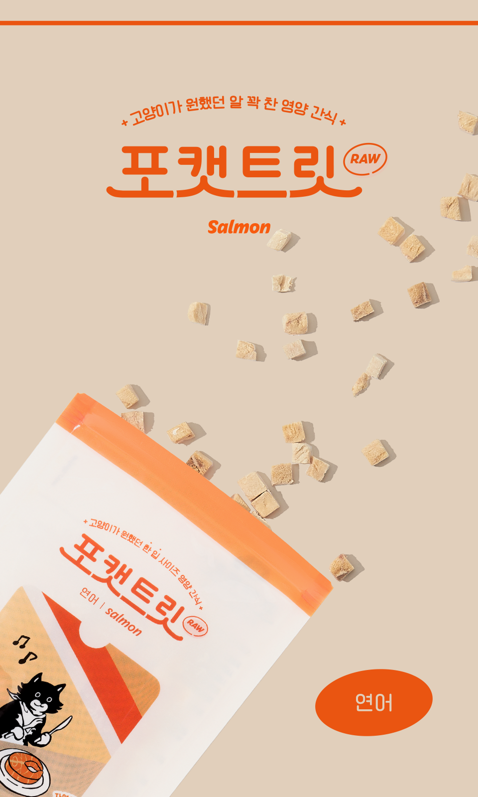 [NEW신상]닥터펠리스 포캣트릿 Raw 연어 동결건조 간식 25g 5번째