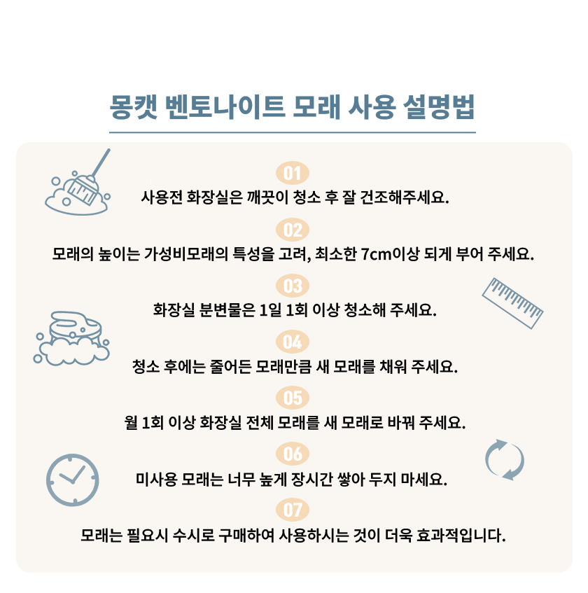 [무료배송] 캣츠몽 품질 좋은 벤토나이트 몽캣 모래 6.35lg 15번째