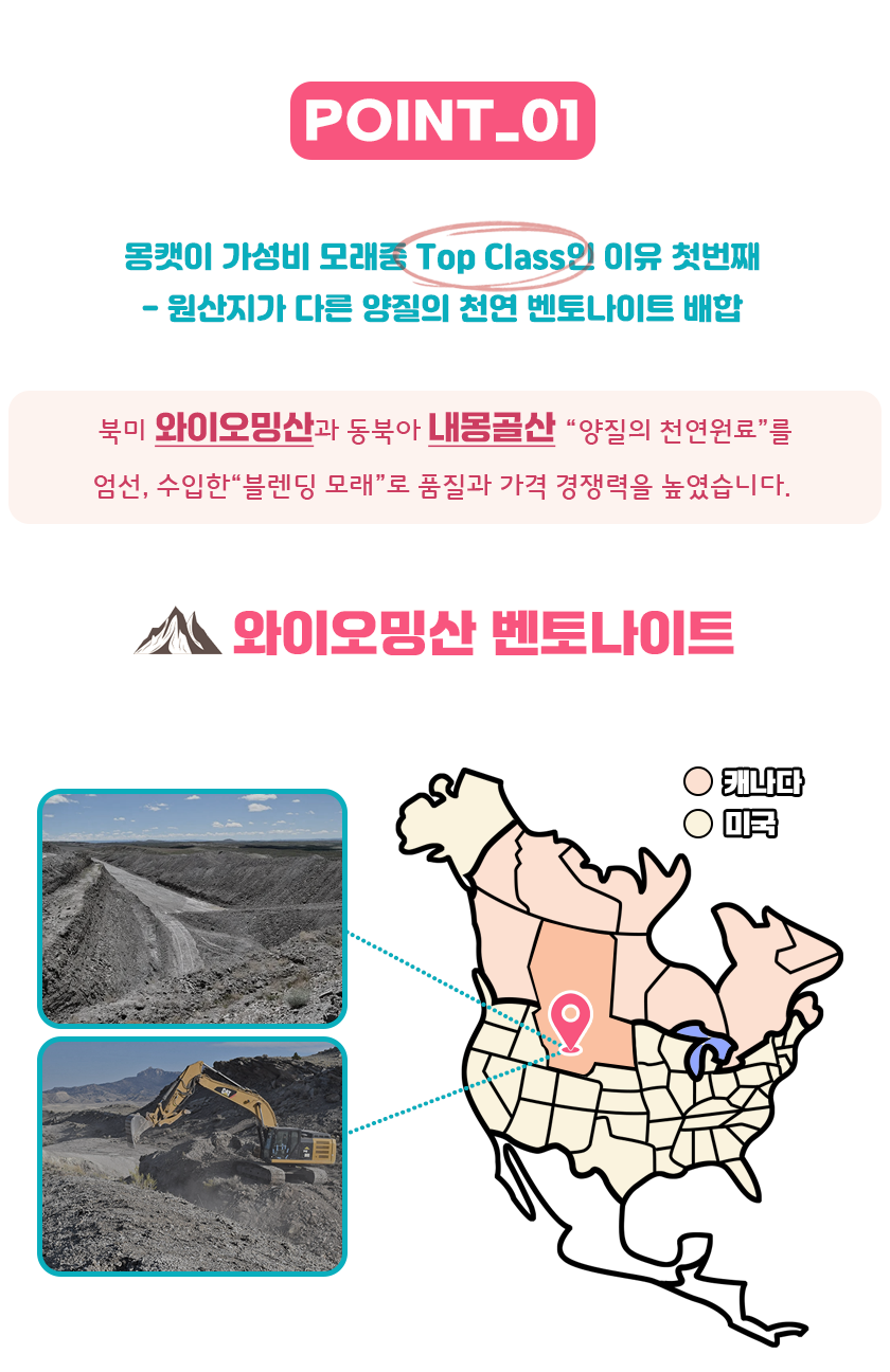 [무료배송] 캣츠몽 품질 좋은 벤토나이트 몽캣 모래 6.35lg 4번째