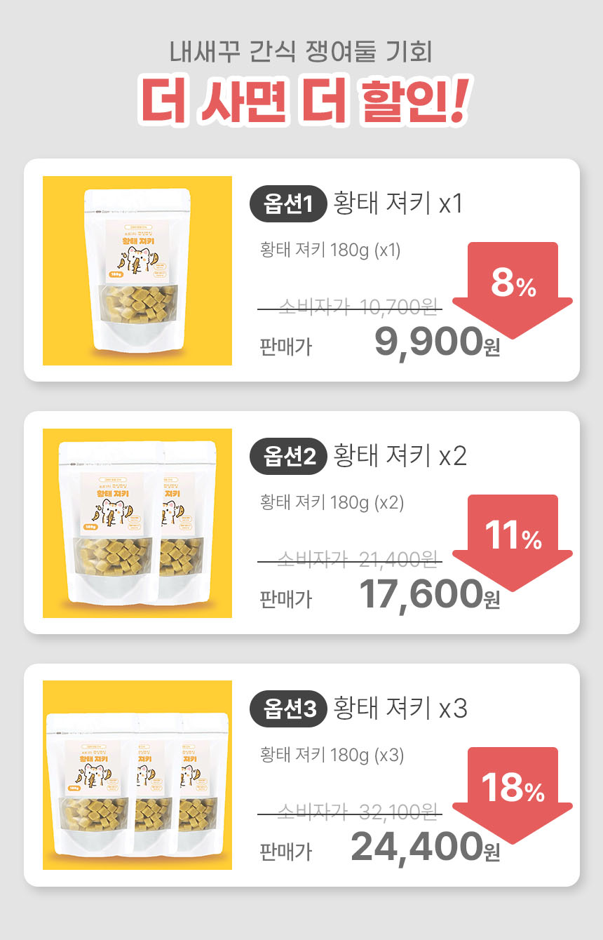 [브랜드전][2+1][무료배송] 페네핏 캣 쮸잉쮸잉 황태 져키 180g 3번째