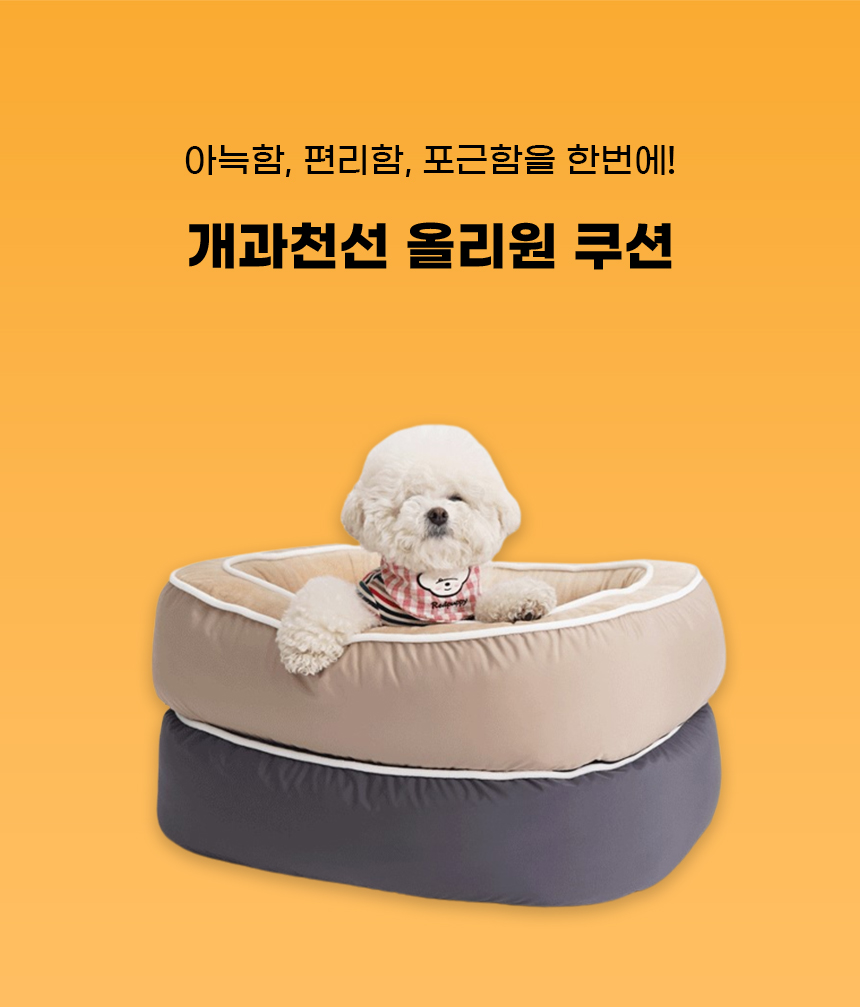 [NEW신상][무료배송] 개과천선 올리원 쿠션 (그레이/베이지) 6번째