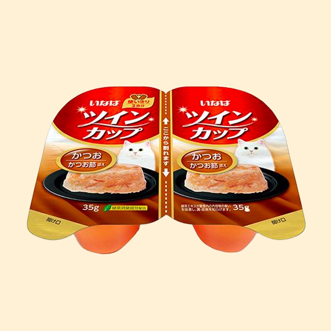 이나바 캣 트윈컵 가다랑어&가쓰오부시 70g 0번