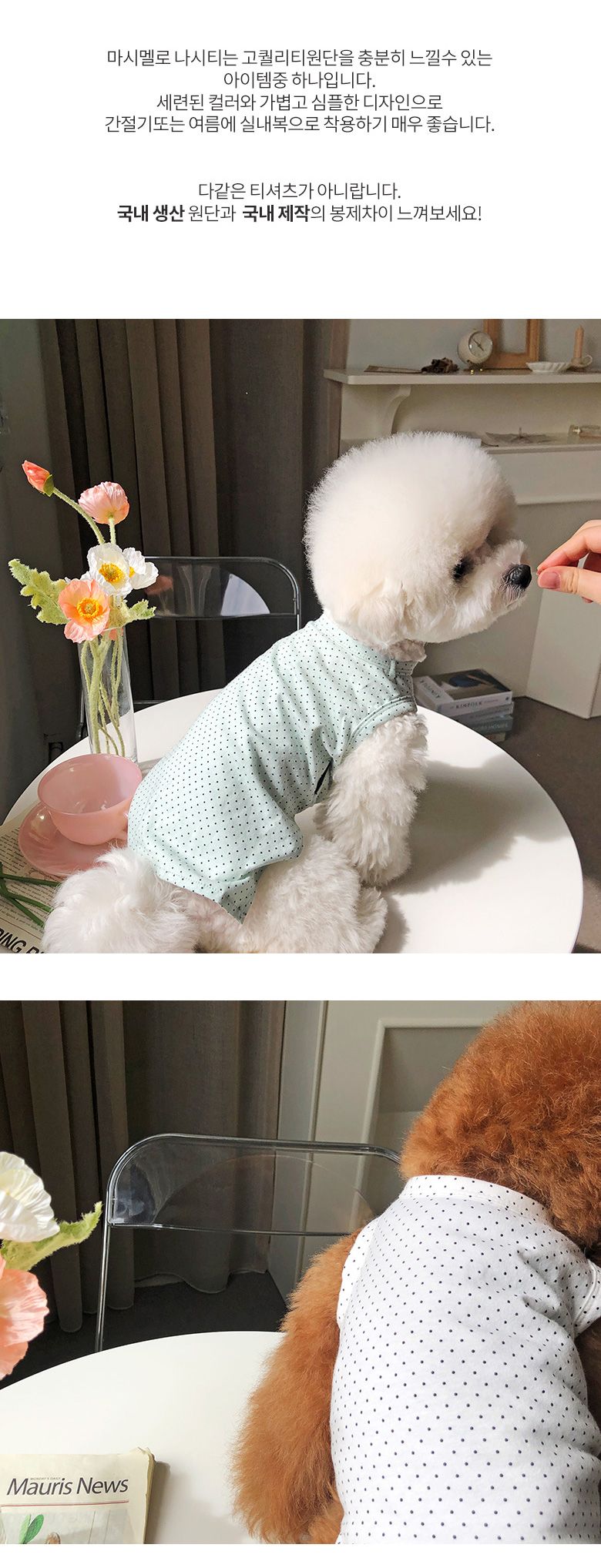 [무료배송] 펫츠랜드 마시멜로 나시티 옐로우 S-2XL 4번째