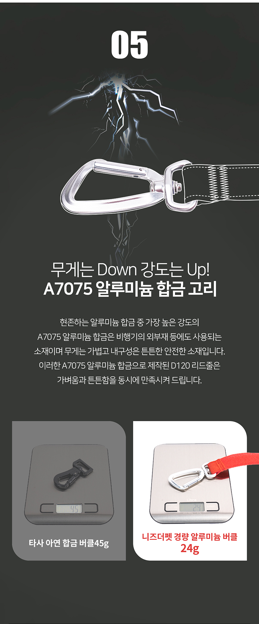 [무료배송] 니즈더펫 인터라켄 D120 더블 리드줄 23번째