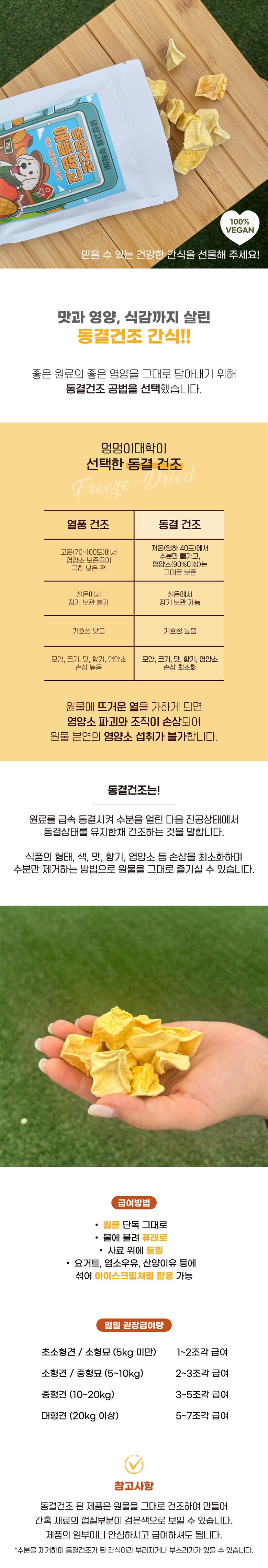 [NEW신상][무료배송] 멍멍이대학 동결건조 애플망고 35g 2번째