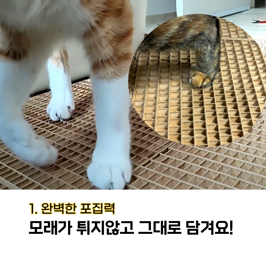 [무료배송] 캣츠크라프트 캣크사막화방지매트 자석모래매트 29.5*29.5 9번째
