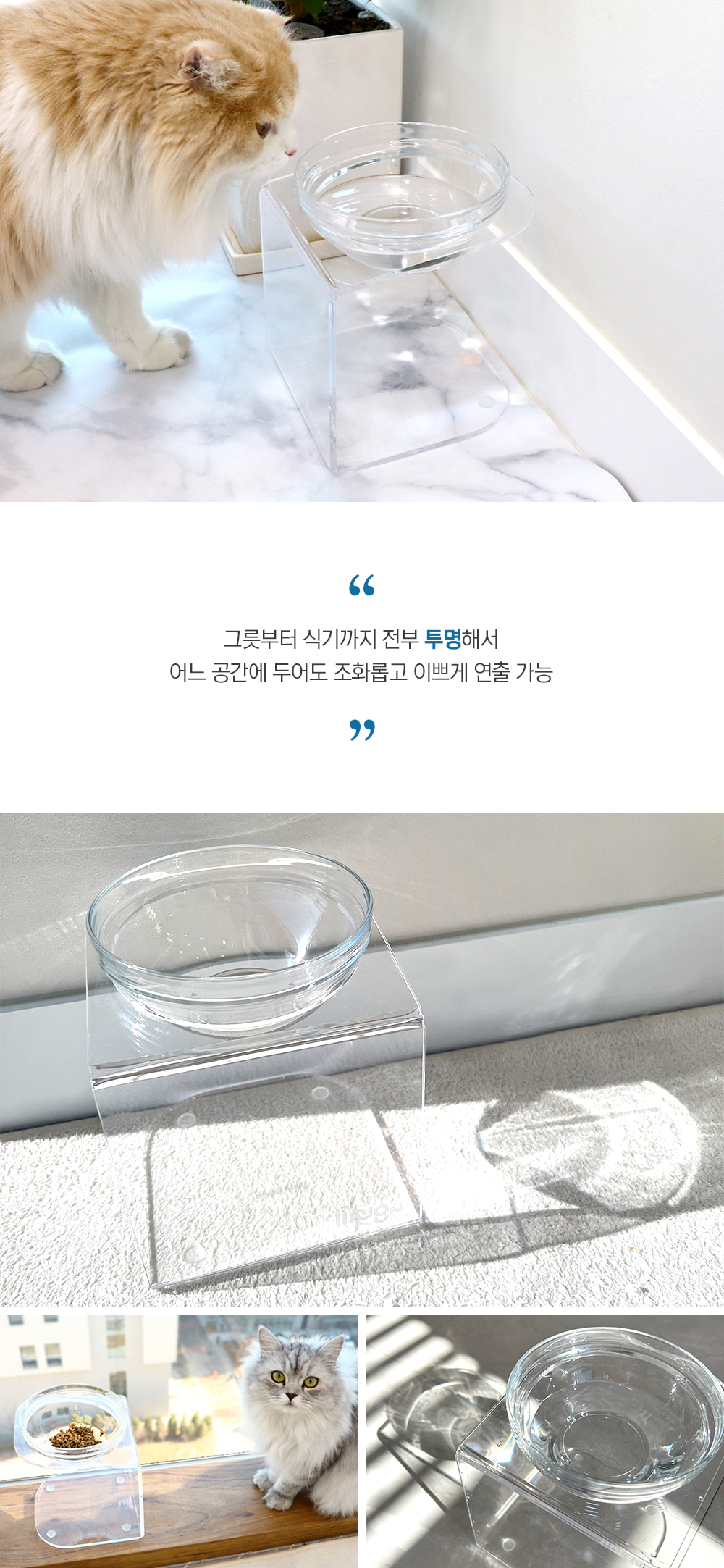 [무료배송] 링펫 아크릴식기 1구 17cm  3번째